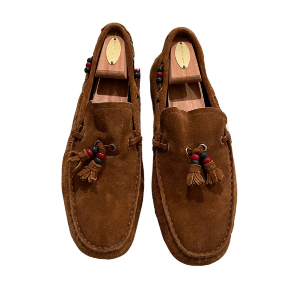 Men's Gucci brown suede moccasins Size 8.5